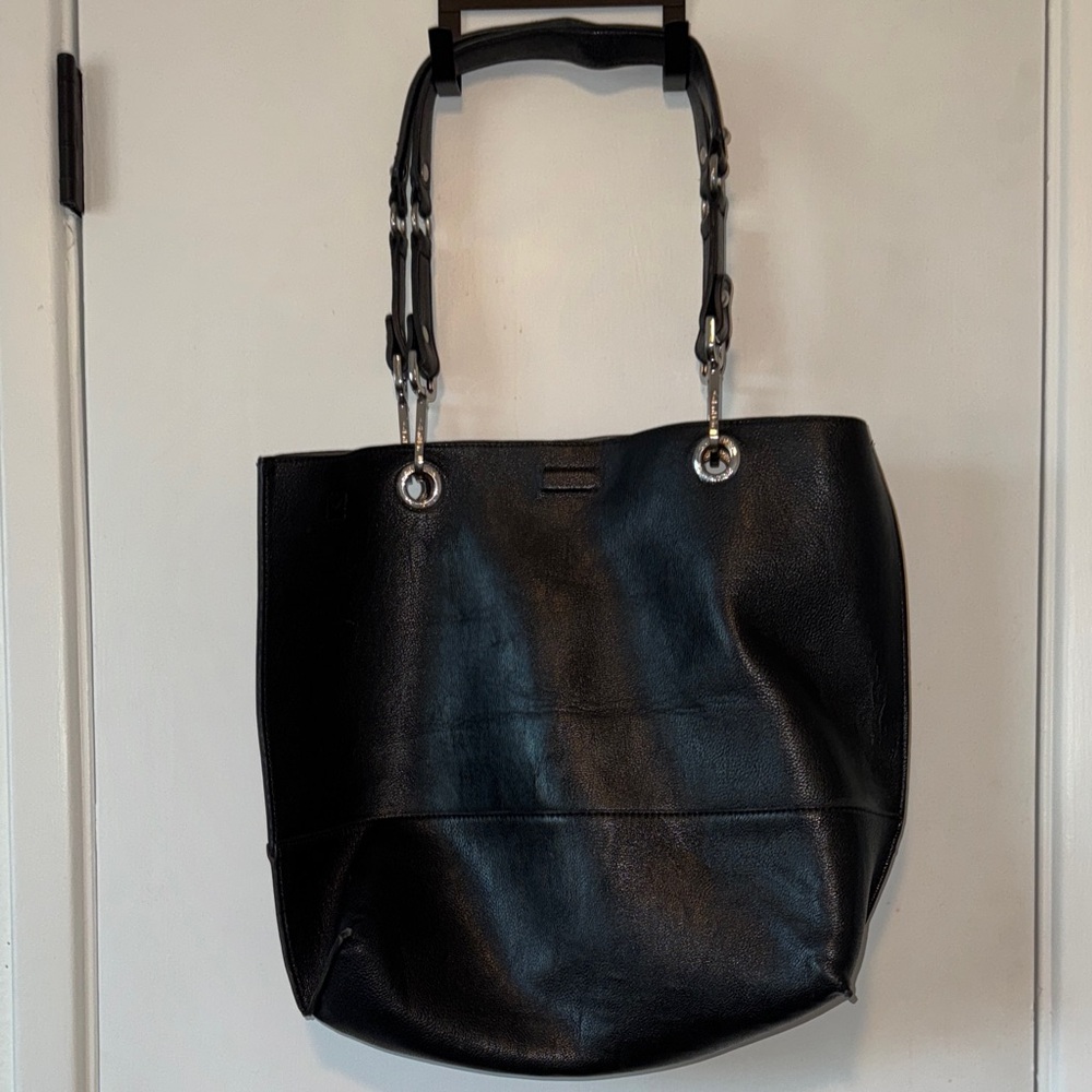 Calvin Klein Black Leather Tote Bag - Picture 4 of 7